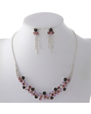 Rhinestone Necklace Set 