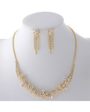 Rhinestone Necklace Set 