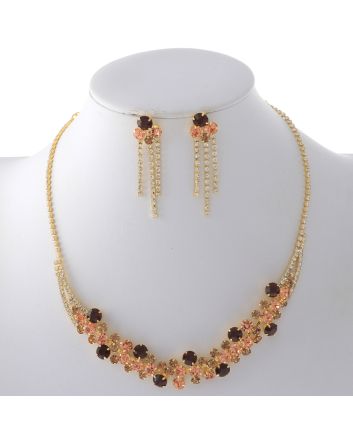 Rhinestone Necklace Set 