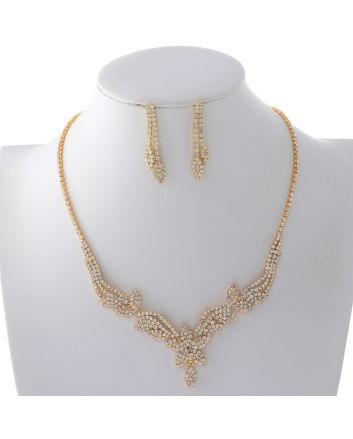 Rhinestone Necklace Set 