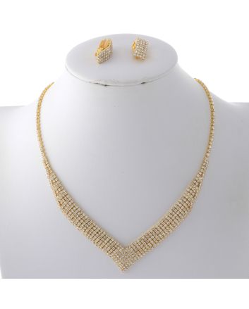 Rhinestone Necklace Set 