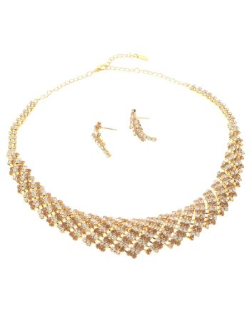 Rhinestone Necklace Set 