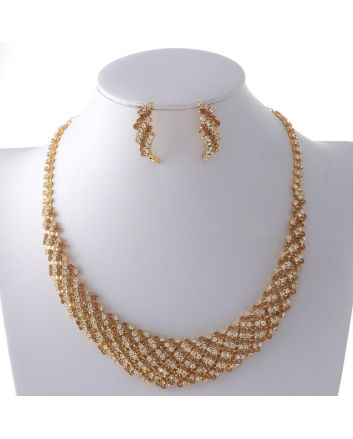 Rhinestone Necklace Set 