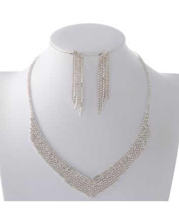 Rhinestone Necklace Set 