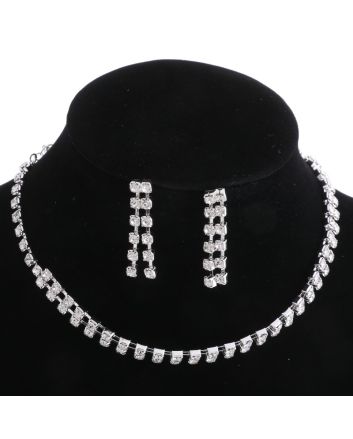 Fashion Rhinestone Choker Necklace Set