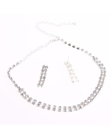 Fashion Rhinestone Choker Necklace Set