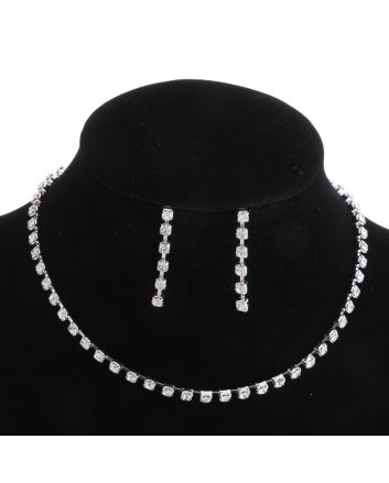 Fashion Rhinestone Choker Necklace Set