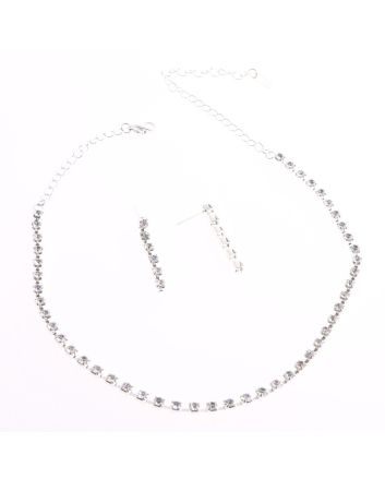 Fashion Rhinestone Choker Necklace Set
