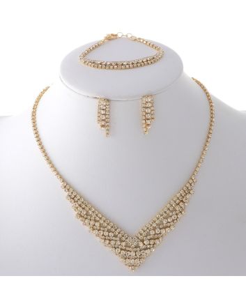 Rhinestone Necklace Set 