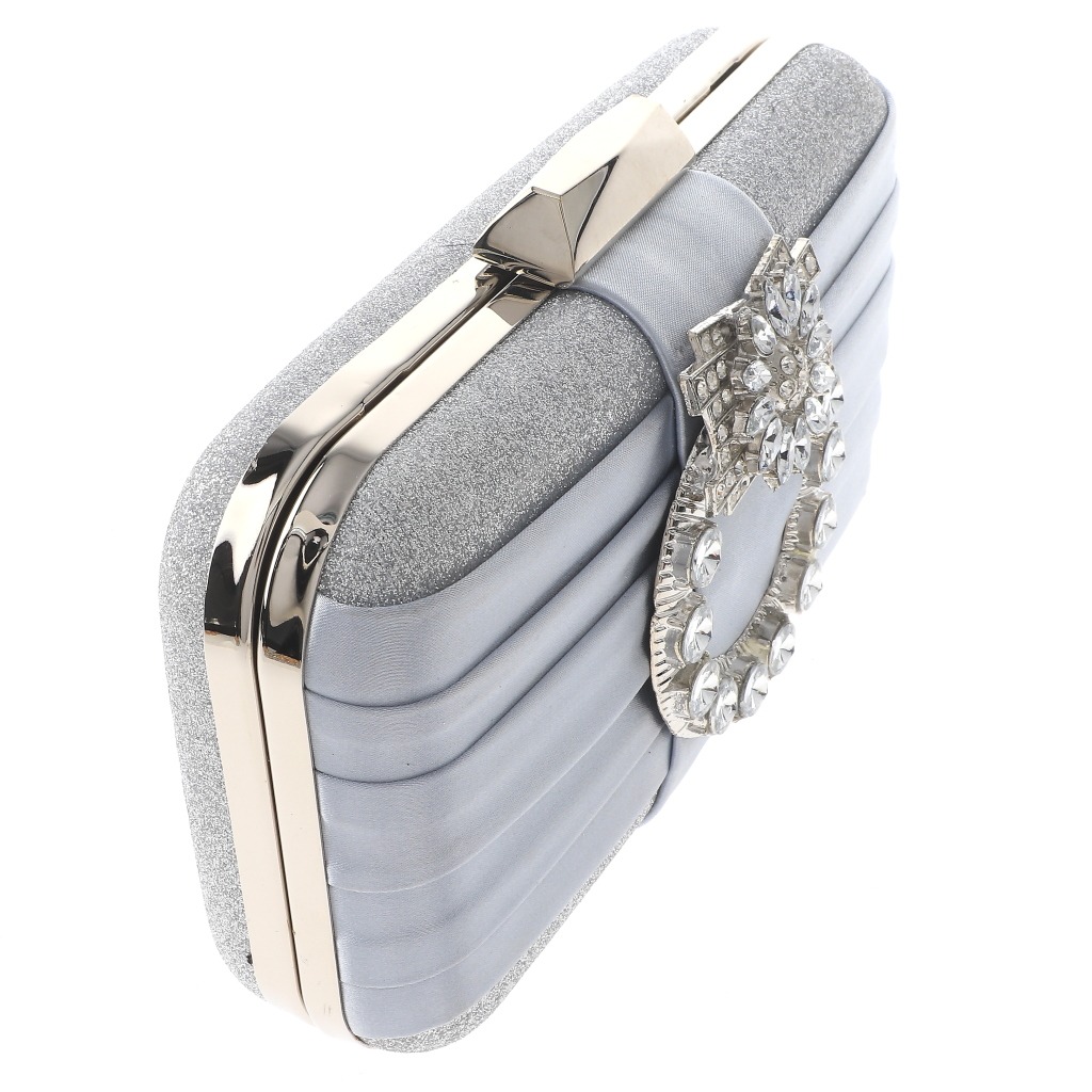 Silver Tone Metal Frame Fashion Glitter Evening Bag BZY136-SIL | eBay